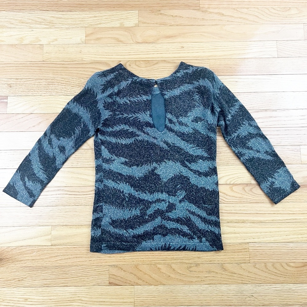 Topshop Black and Grey Shirt Size 8 - Picture 2 of 4